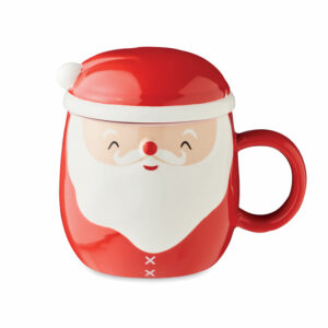 Taza cerámica con tapa 370 ml - SANTA