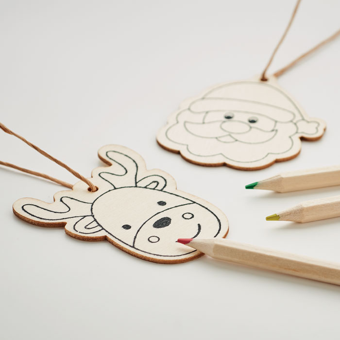 Set adornos madera y dibujar - FUNCOOL