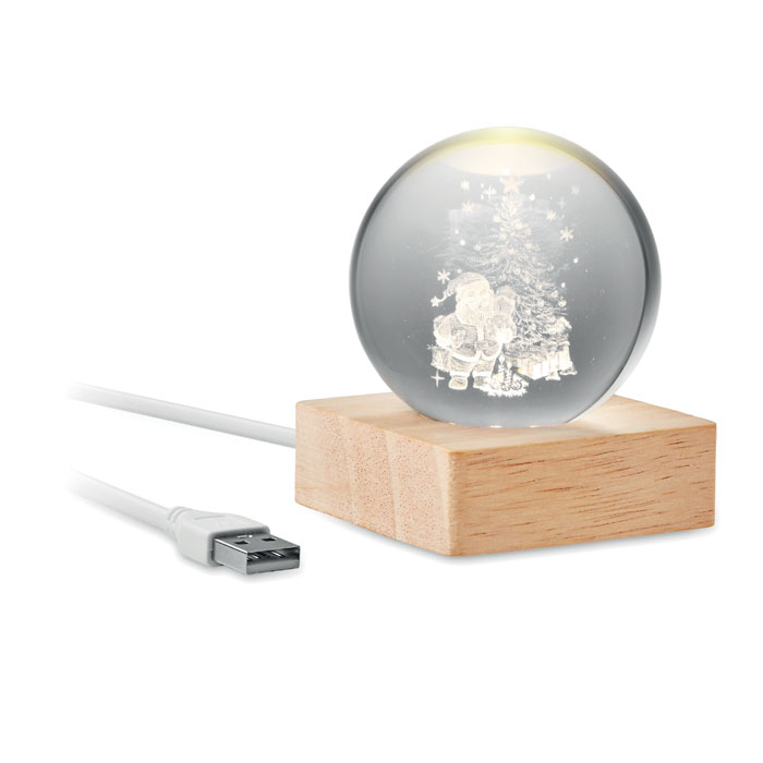 Bola de vidrio LED navideña - SANTA LIGHT