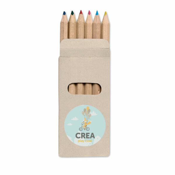 6 lápices de colores en caja - ABIGAIL