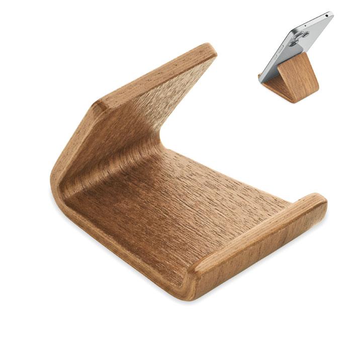 Soporte teléfono madera nogal - HOLD Soporte teléfono madera nogal - HOLD