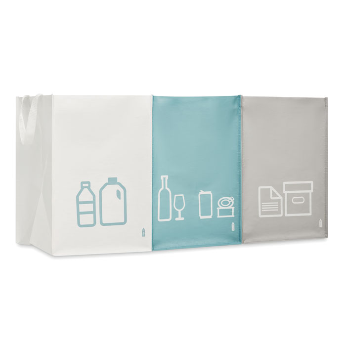 Set de 3 bolsas reciclaje RPET - THREE BIN