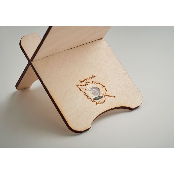 Soporte teléfono de abedul - GROUW STAND Soporte teléfono de abedul - GROUW STAND