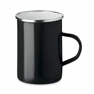 Taza metal con capa de esmalte - SILVER