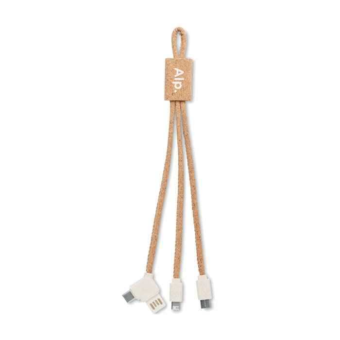 Cable de carga 3 en 1 corcho - CABIE