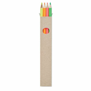 4 lápices de colores en caja - BOWY