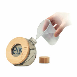 Reloj LCD de bambú por agua - DROPPY LUX