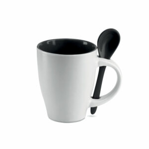 Taza bicolor con cuchara 250 ml - DUAL